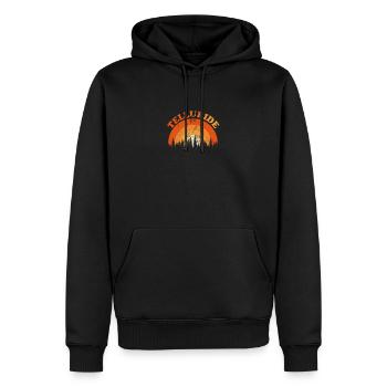 Vintage Telluride Colorado Fan rétro Cool coucher de soleil - Sweat à capuche Premium bio Homme - noir - Devant - Nico (187cm)