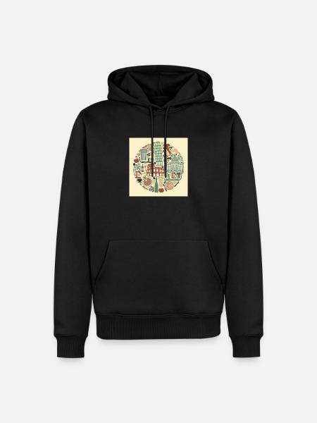 ITALY - Men’s Premium Organic Hoodie - black