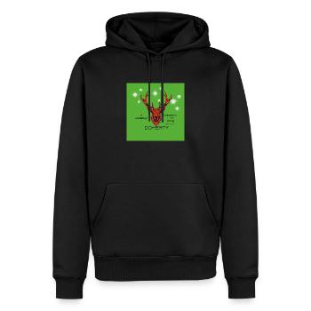 Doherty - Männer Premium Bio Hoodie - Schwarz - Vorne - Nico (187cm)