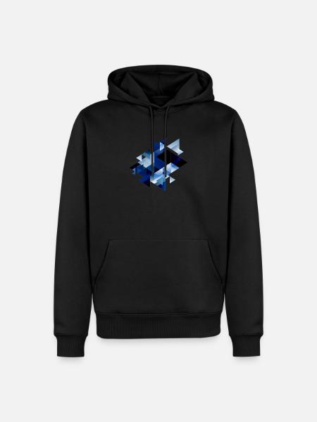 Abstract Shapes - Triangles - Men’s Premium Organic Hoodie - black