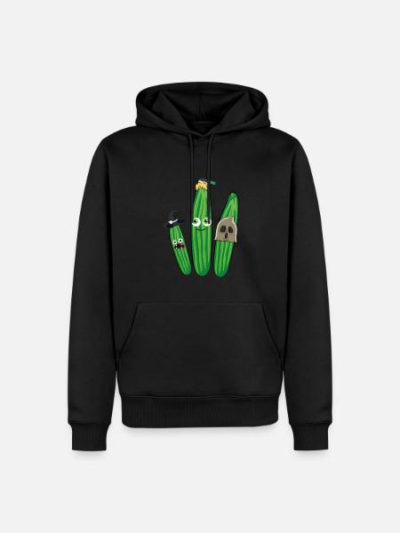 Gurke,Partygurke,halloween, Geist, Hexe - Männer Premium Bio Hoodie - Schwarz