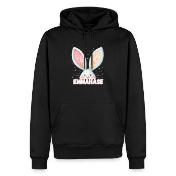 Name Emma Rabbit Emma Bunny Pet Name - Men’s Premium Organic Hoodie - black - Front - Nico (187cm)