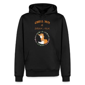 Chill Out and drink Milk - Männer Premium Bio Hoodie - Schwarz - Vorne - Nico (187cm)