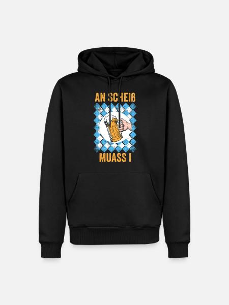Trachten München Dirndl - Männer Premium Bio Hoodie - Schwarz