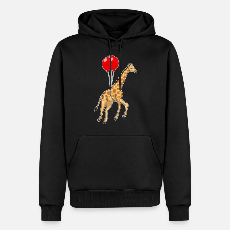 Ballon girafe - Sweat à capuche Premium bio Homme - noir
