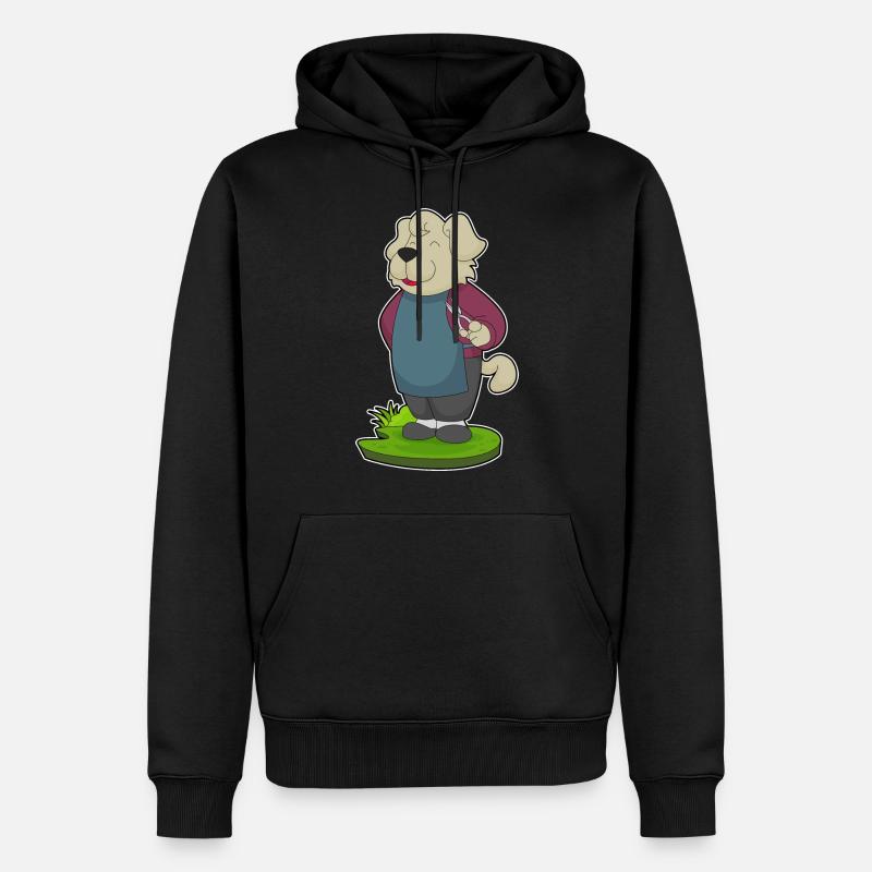 Coiffeur pour chien Ciseaux - Sweat à capuche Premium bio Homme - noir