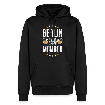 Berlin Party Crew - Männer Premium Bio Hoodie - Schwarz - Vorne - Nico (187cm)