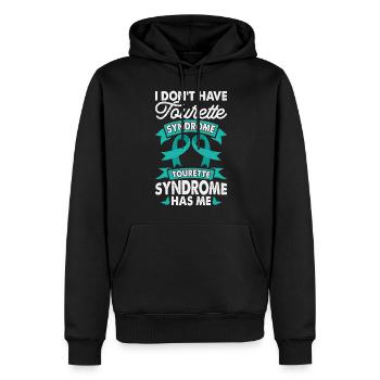 Je n’ai pas de bande bleu-vert pour le - Sweat à capuche Premium bio Homme - noir - Devant - Nico (187cm)