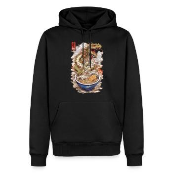Drache & Ramen Japanischer Anime-Stil Poster Art - Männer Premium Bio Hoodie - Schwarz - Vorne - Nico (187cm)