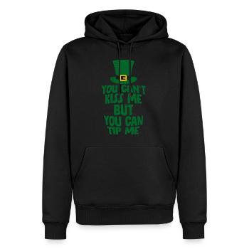 You Can't Kiss Me But You Can Tip Me 2 - Männer Premium Bio Hoodie - Schwarz - Vorne - Nico (187cm)