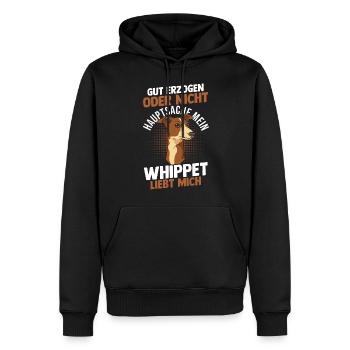 Hund Whippet - Männer Premium Bio Hoodie - Schwarz - Vorne - Nico (187cm)