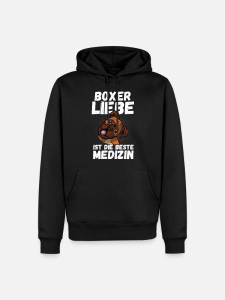 Dog German Boxer - Men’s Premium Organic Hoodie - black