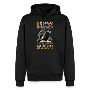 Anything You Say Or Do May Be Used In A Story 35 - Männer Premium Bio Hoodie - Schwarz - Vorne - Nico (187cm)