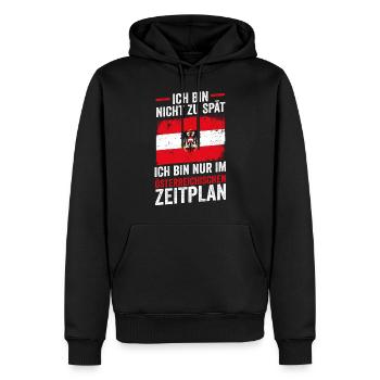 Autrichiens Autriche - Sweat à capuche Premium bio Homme - noir - Devant - Nico (187cm)