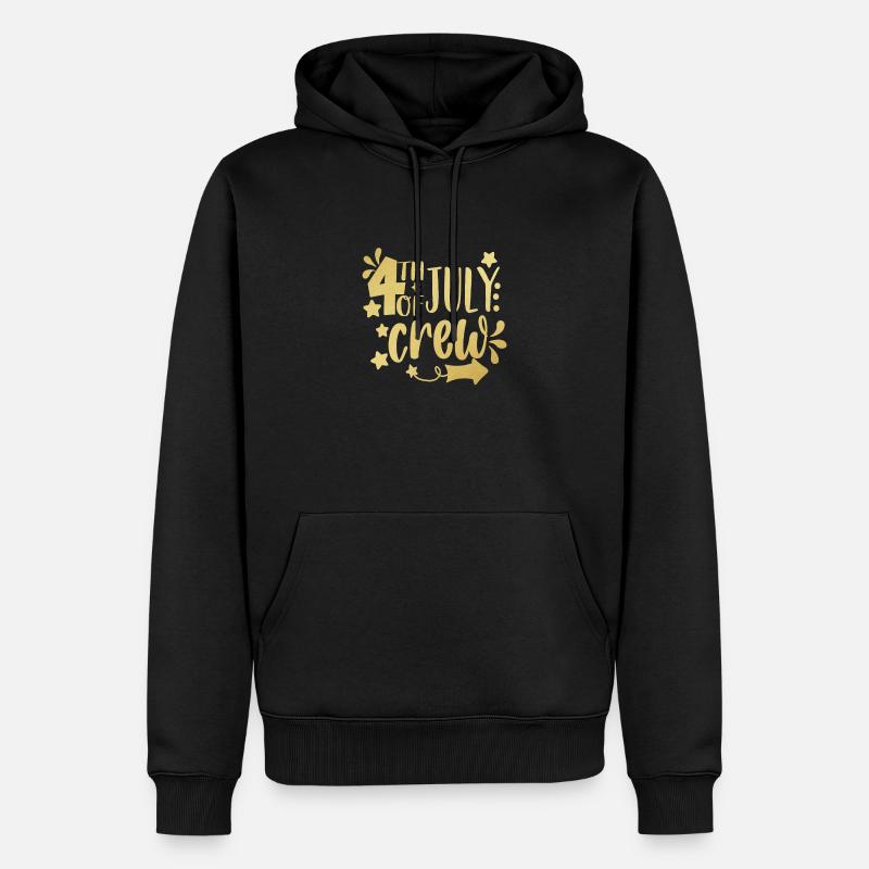 Équipage du 4 juillet - Sweat à capuche Premium bio Homme - noir
