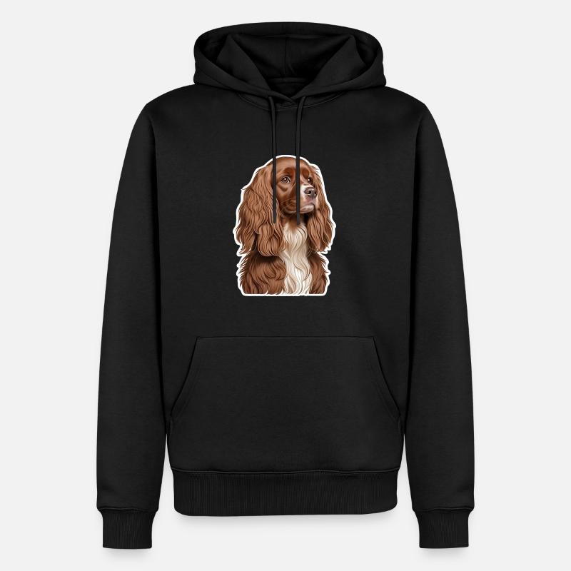 Kingston Cavalier Spaniel - Sweat à capuche Premium bio Homme - noir