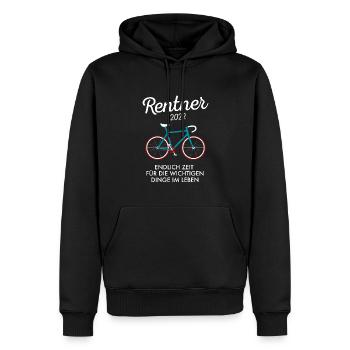 Rentner 2022 - Radfahrer Radsport Fahrrad - Männer Premium Bio Hoodie - Schwarz - Vorne - Nico (187cm)