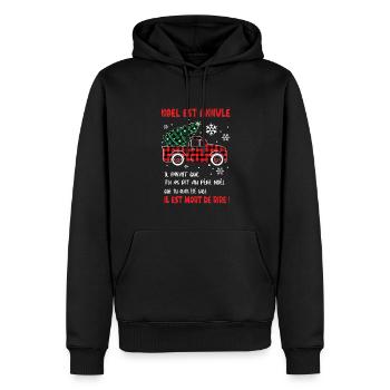 Noël est annulé t-shirt humoristique cadeau - Sweat à capuche Premium bio Homme - noir - Devant - Nico (187cm)