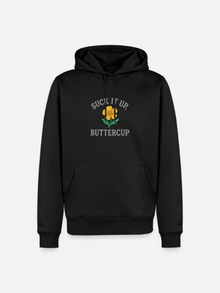 Suce-le, Bouton d’or - Sweat à capuche Premium bio Homme - noir