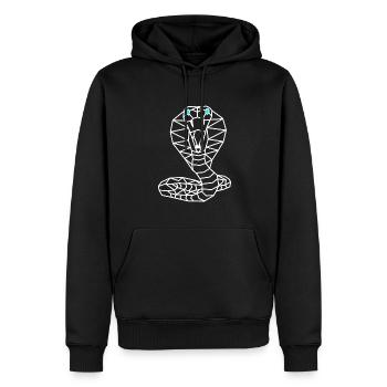 Ligne géométrique de serpent - Sweat à capuche Premium bio Homme - noir - Devant - Nico (187cm)