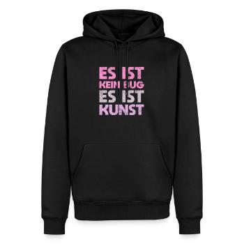 Es Ist Kein Bug, Es Ist Kunst - Männer Premium Bio Hoodie - Schwarz - Vorne - Nico (187cm)