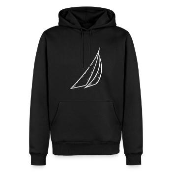 Des voiles élégantes pour les capitaines et les skippers cool - Sweat à capuche Premium bio Homme - noir - Devant - Nico (187cm)