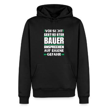 Ne parlez pas à un agriculteur stressé ! - Sweat à capuche Premium bio Homme - noir - Devant - Nico (187cm)