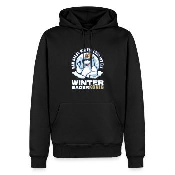eisbader winterbader-könig eisbademeister eisbaden - Männer Premium Bio Hoodie - Schwarz - Vorne - Nico (187cm)
