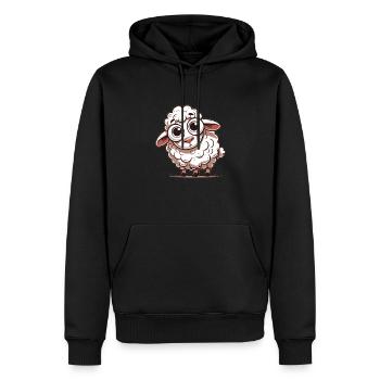 Mouton - Sweat à capuche Premium bio Homme - noir - Devant - Nico (187cm)