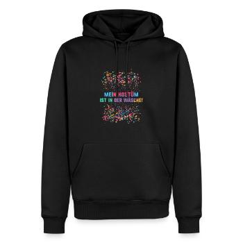 kostüm,helau,konfetti, in der wäsche - Männer Premium Bio Hoodie - Schwarz - Vorne - Nico (187cm)