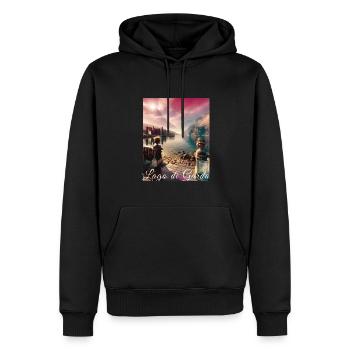 Lago di garda,Gardasee,see,landschaft - Männer Premium Bio Hoodie - Schwarz - Vorne - Nico (187cm)
