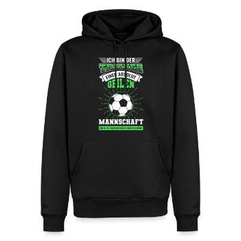 Fußballtrainer Trainer Mannschaft Spruch - Männer Premium Bio Hoodie - Schwarz - Vorne - Nico (187cm)