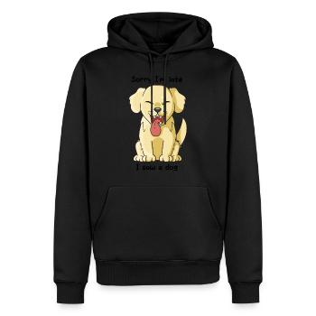 Sorry I'm late I saw a dog - Men’s Premium Organic Hoodie - black - Front - Nico (187cm)