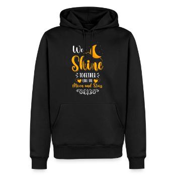 Astronaute de Star Wish Moon - Sweat à capuche Premium bio Homme - noir - Devant - Nico (187cm)