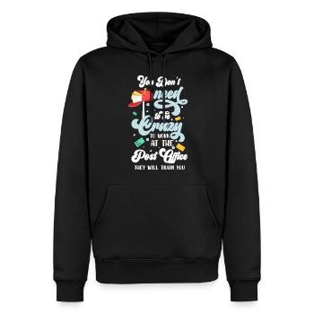 Briefträger Briefe Paketbote - Männer Premium Bio Hoodie - Schwarz - Vorne - Nico (187cm)