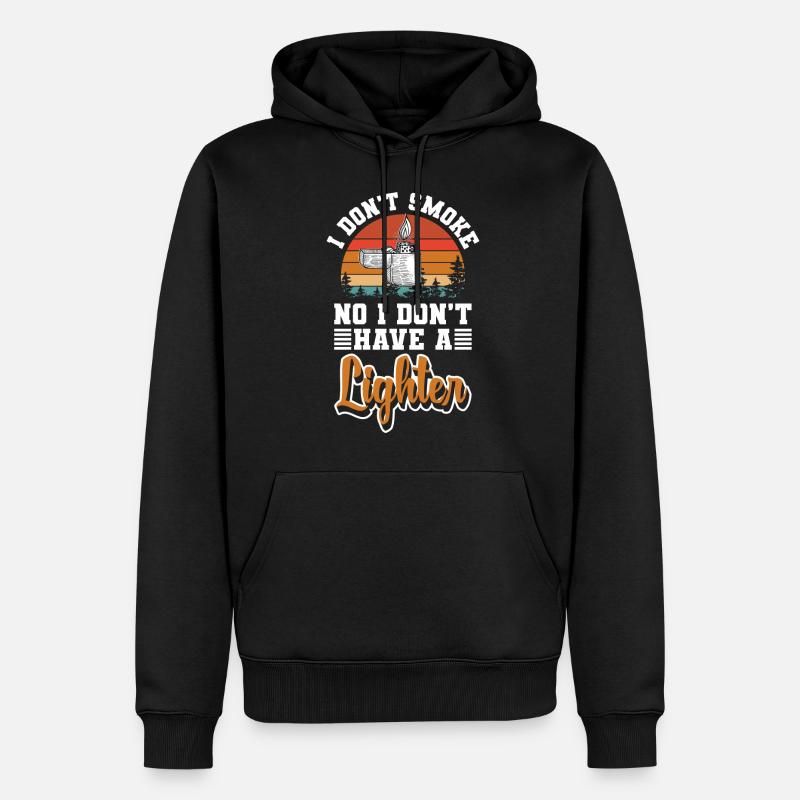 Cigarette tabac sans fumée Santé - Sweat à capuche Premium bio Homme - noir