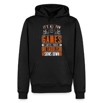 Gamer PC Computerspiel Games - Männer Premium Bio Hoodie - Schwarz - Vorne - Nico (187cm)