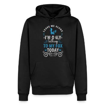 Tier Schlau Jäger - Männer Premium Bio Hoodie - Schwarz - Vorne - Nico (187cm)