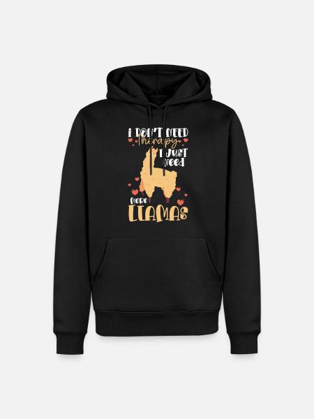 Llama Farm Animal Soft - Men’s Premium Organic Hoodie - black
