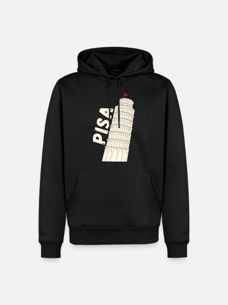 Pisa Florence The Leaning Tower of Pisa Souvenir - Men’s Premium Organic Hoodie - black