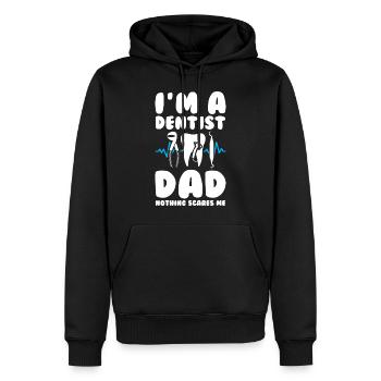Dentist Dad - Männer Premium Bio Hoodie - Schwarz - Vorne - Nico (187cm)
