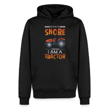 Traktor Anbau Trecker Landleben - Männer Premium Bio Hoodie - Schwarz - Vorne - Nico (187cm)