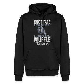 Idiot collègue ironie dictons - Sweat à capuche Premium bio Homme - noir - Devant - Nico (187cm)