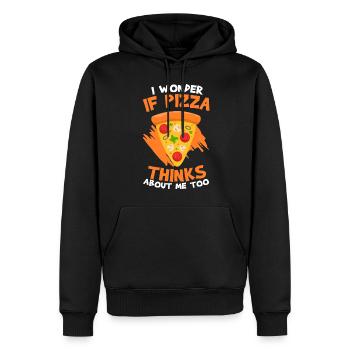 Fast Food Italienisch Liebe - Männer Premium Bio Hoodie - Schwarz - Vorne - Nico (187cm)