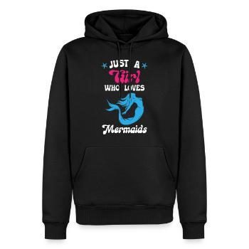 Just a Girl Who Loves Mermaids - Männer Premium Bio Hoodie - Schwarz - Vorne - Nico (187cm)