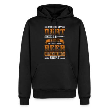 Darts Disc Aiming Men's Sports - Men’s Premium Organic Hoodie - black - Front - Nico (187cm)