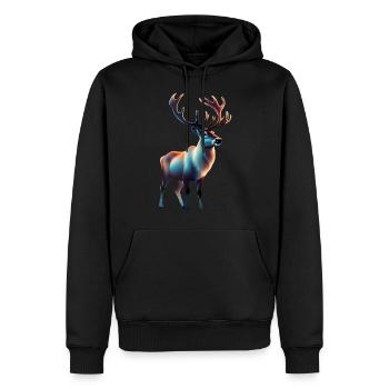 Conception de renne cool - Sweat à capuche Premium bio Homme - noir - Devant - Nico (187cm)