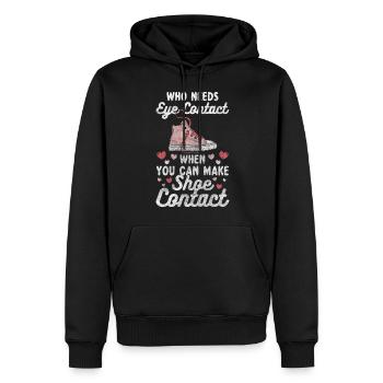 Schuhe Sammeln Trend Kaufsüchtig - Männer Premium Bio Hoodie - Schwarz - Vorne - Nico (187cm)