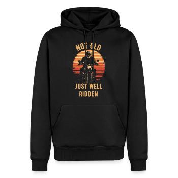 Motorrad Vintage Pensionär Rentner - Männer Premium Bio Hoodie - Schwarz - Vorne - Nico (187cm)