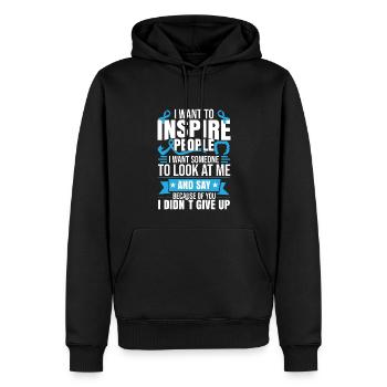 Darmkrebs Darmkrebs Darmkrebs Bewusstsein - Männer Premium Bio Hoodie - Schwarz - Vorne - Nico (187cm)